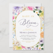 Gele Lavendel Zomer Baby in Bloom Baby shower Kaart (Voorkant)