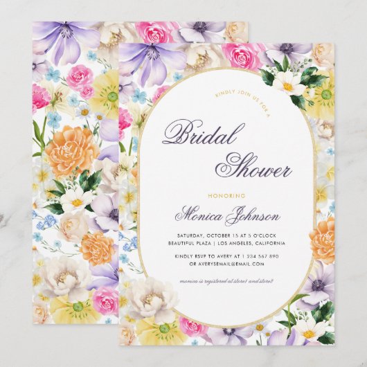 Gele Lavendel Zomertuin Bloom Vrijgezellenfeest Kaart (Voorkant / Achterkant)