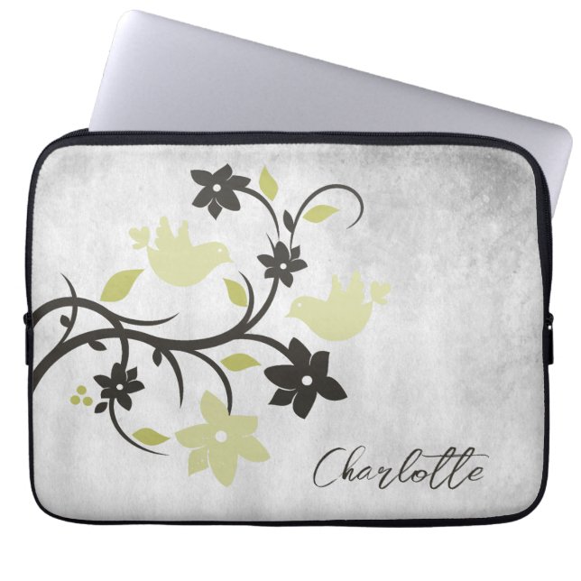Gele lavevogels - Aangepaste laptophoes Laptop Sleeve (Voorkant)