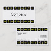 Gele LED-stijlpijlen - wit Visitekaartje (Voorkant / Achterkant)