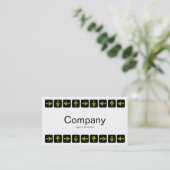 Gele LED-stijlpijlen - wit Visitekaartje (Staand voorkant)