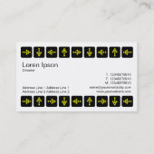 Gele LED-stijlpijlen - wit Visitekaartje (Achterkant)