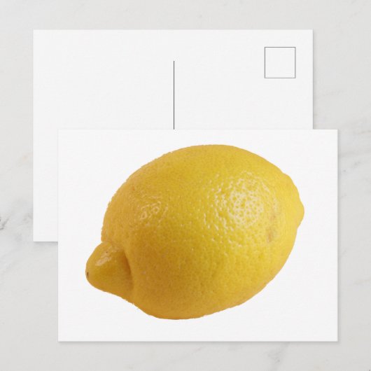 Gele leemon, een heldere, verse, eyecatching Citru Briefkaart (Voorkant / Achterkant)