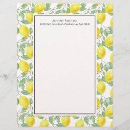 Gele leemons met groen lederen patroon