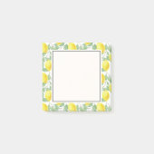 Gele leemons met groen lederen patroon post-it® notes (Voorkant)