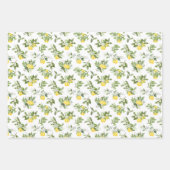 Gele leemons op de wijnstok inpakpapier vel (Voorkant 3)