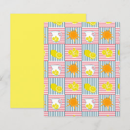 Gele leemons Oranje Zonneroze Blauwgroen strips Pa