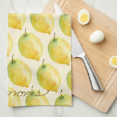 Gele leemons theedoek (Quarter Fold)