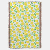 Gele leemons Throw Blanket Deken (Voorkant Verticaal)