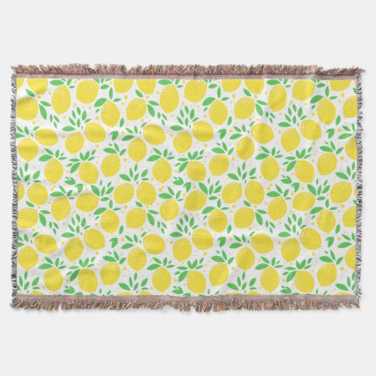 Gele leemons Throw Blanket Deken (Voorkant)