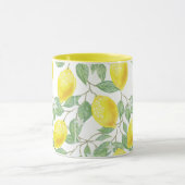 Gele leemons voor wijnontwerp mok (Midden)