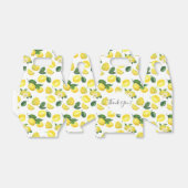 Gele leemons Waterverf fruitpatroon Dank u wel Bedankdoosjes (Uitgevouwen)