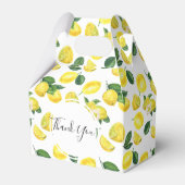 Gele leemons Waterverf fruitpatroon Dank u wel Bedankdoosjes (Voorkant Zijde)