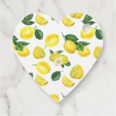 Gele leemons Waterverf fruitpatroon Dank u wel Bedankjes Labels (Achterkant)