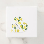 Gele leemons Waterverf fruitpatroon Dank u wel Bedankjes Labels (In situ)