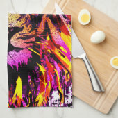 Gele leeuwenkop - Lion Face - Lion Kitchen Towel Theedoek (Quarter Fold)