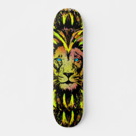 Gele leeuwenkop - Lion Face Skateboard