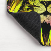 Gele leeuwenkop Muismat - Lion Mousepad (Hoek)