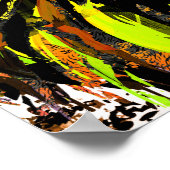 Gele leeuwenkop Poster afdrukken - Lion Face Poste (Hoek)