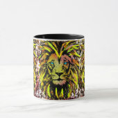 Gele leeuwenkoppen Coffee Cup - Lion Face Mok (Midden)