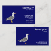 Gele leggermeeuw - Deep Navy Visitekaartje (Voorkant / Achterkant)