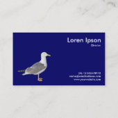 Gele leggermeeuw - Deep Navy Visitekaartje (Achterkant)