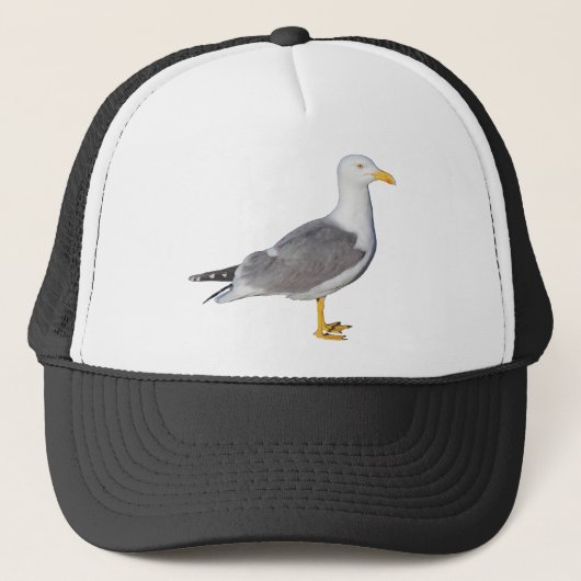 Gele leggermeeuw trucker pet (Voorkant)