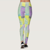 Gele leggings met gekramde scène (Achterkant)