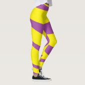 Gele Leggings stoppen met Paarse strepen (Rechts)