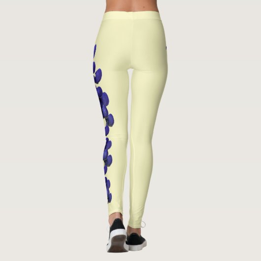 Gele Leggings van de Amerikaanse Flower Blue Bonne (Achterkant)