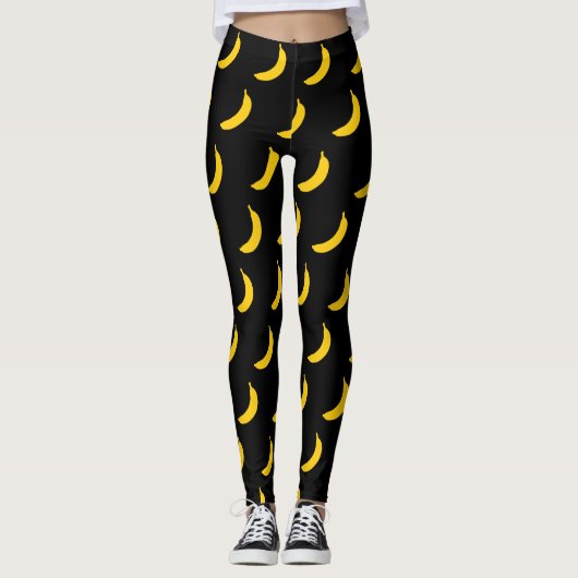Gele leggings voor het afdrukken van bananen in de (Voorkant)