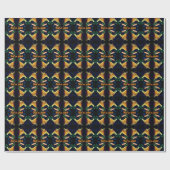 Gele Lelie Bloem Abstract gepersonaliseerd Cadeaupapier (Vlak)