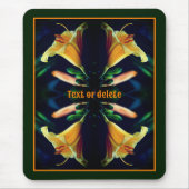 Gele Lelie Bloem Abstract gepersonaliseerd Muismat (Voorkant)