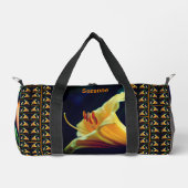 Gele Lelie Bloem Abstract gepersonaliseerd Plunjezak (Voorkant)