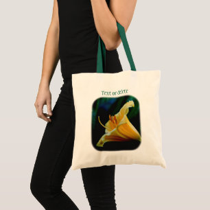 Gele lelie bloem gepersonaliseerd tote bag