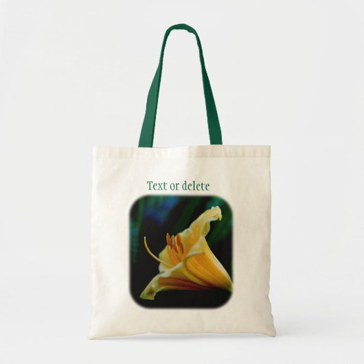 Gele lelie bloem gepersonaliseerd tote bag (Voorkant)