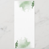 Gele Lelie Bloem Groene bladeren Bruiloft Menu (Achterkant)