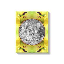 Gele lelie bloem kader maak je eigen foto