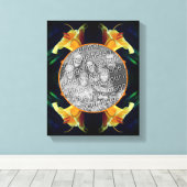 Gele Lelie Bloem Maak Je Eigen Foto Canvas Afdruk (Insitu (Houten vloer))