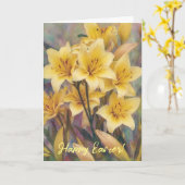 Gele Lelie Bloemen Geloof Pasen Kaart (Gele Bloem)