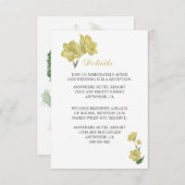 Gele Lelie Bloemen Groene bladeren Details Informatiekaartje (Voorkant / Achterkant)