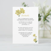 Gele Lelie Bloemen Groene bladeren Details Informatiekaartje (Staand voorkant)