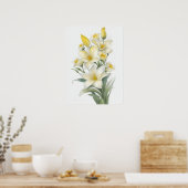Gele Lelie Bloemen Poster (Keuken)