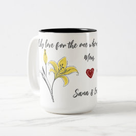 Gele lelie Moederdag Mok