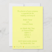 Gele Lelie Trouwkaarten Kaart (Achterkant)