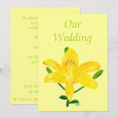 Gele Lelie Trouwkaarten Kaart (Voorkant / Achterkant)