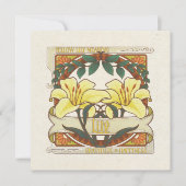 Gele leliebloem betekent -stijl geel kaart (Voorkant)