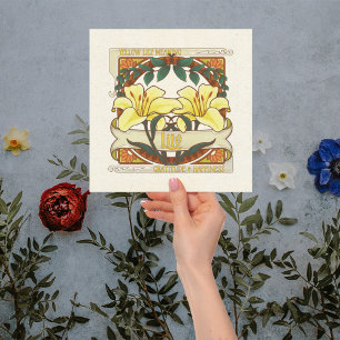 Gele leliebloem betekent -stijl geel kaart