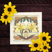 Gele leliebloem betekent -stijl geel kaart