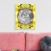 Gele Leliebloem Frame Maak Je Eigen Foto Canvas Afdruk (Insitu (Woonkamer))